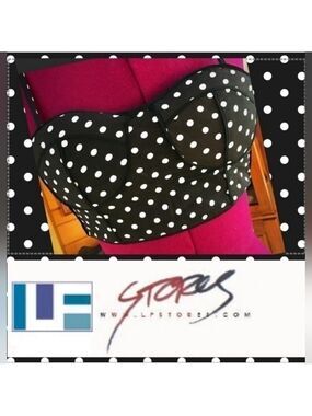 New LF Stores Ploka Dot Crop Top Bralette Bustier Top Lf Millau Size Small .